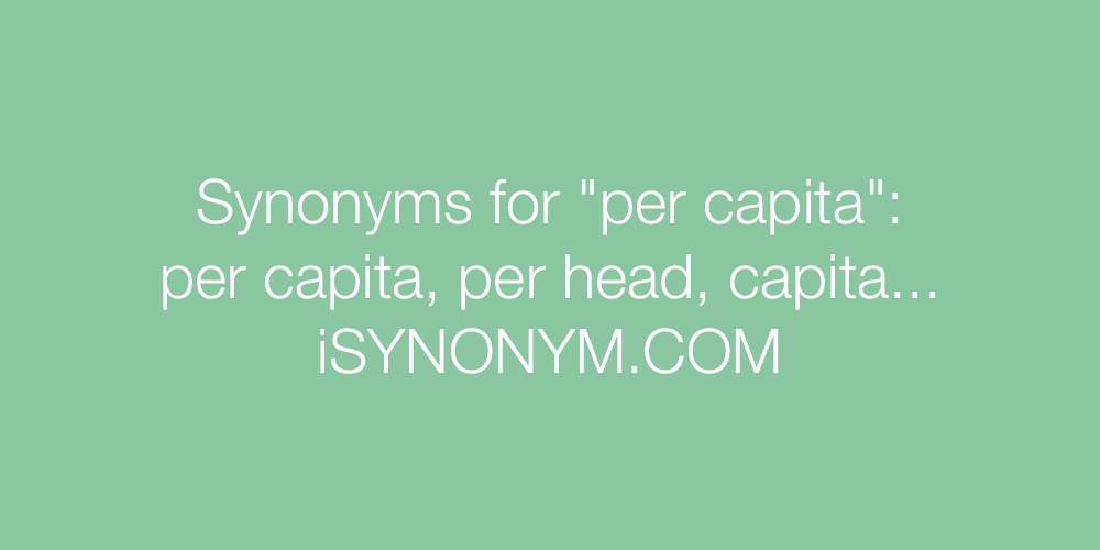 Synonyms per capita