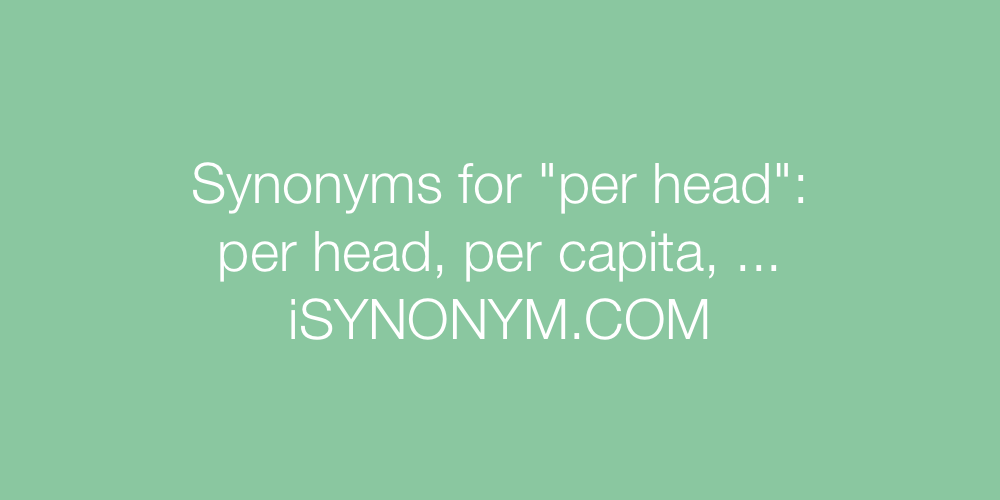 Synonyms per head