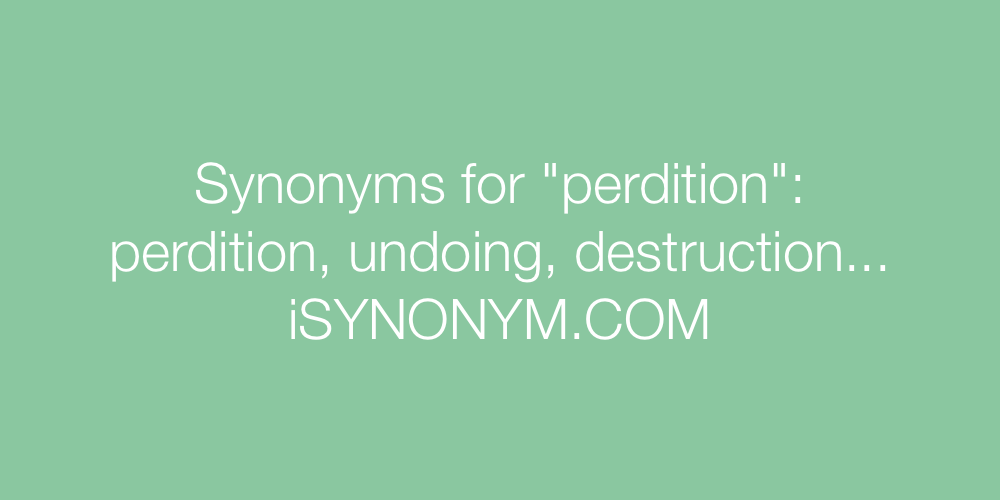 Synonyms perdition