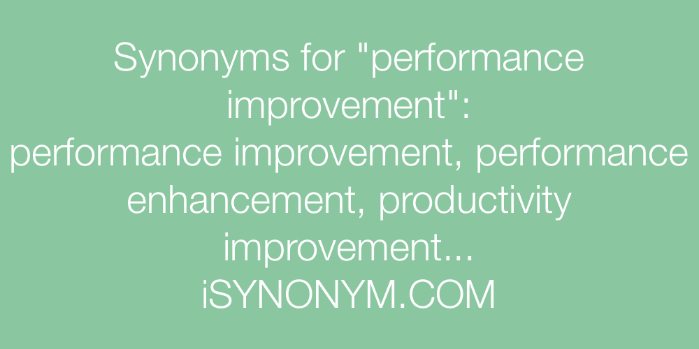 Synonyms performance improvement