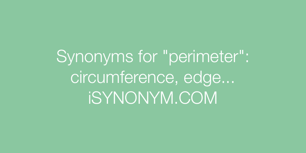 Synonyms perimeter