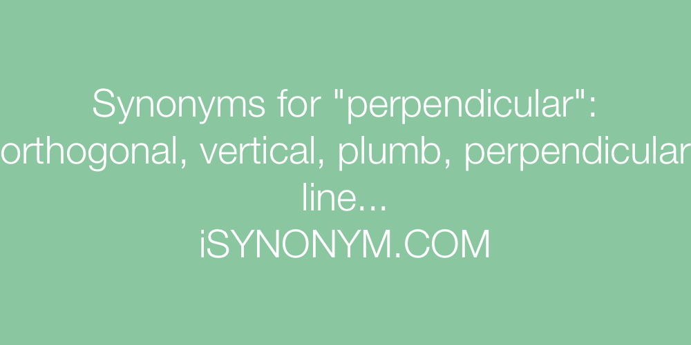 Synonyms perpendicular