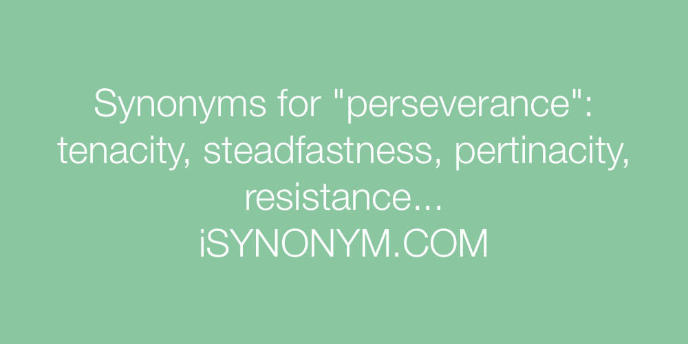Synonyms perseverance