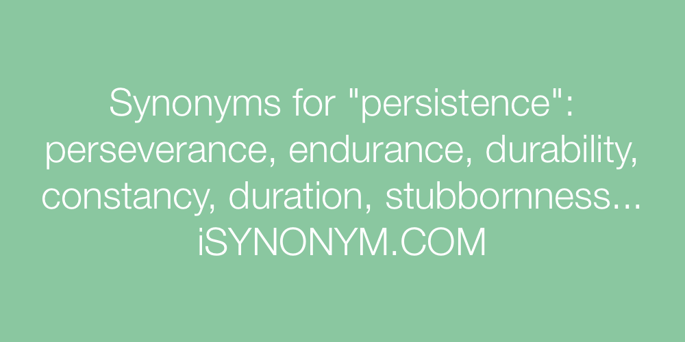 Synonyms persistence