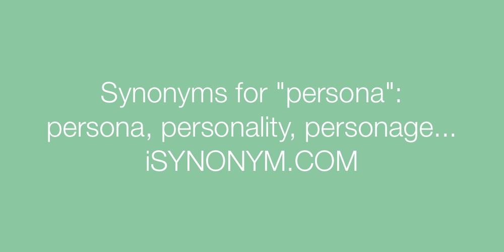 Synonyms persona