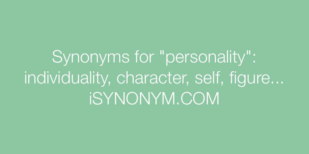 Synonyms personality