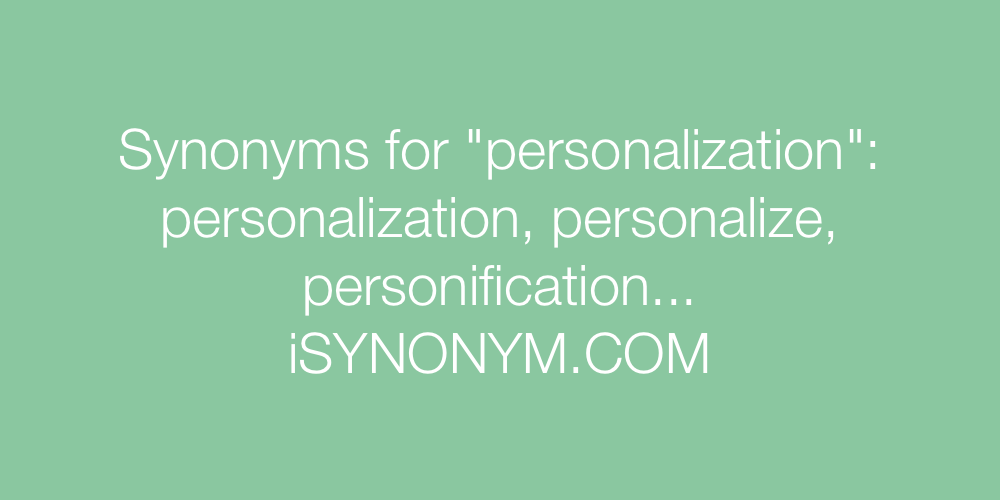 Synonyms personalization