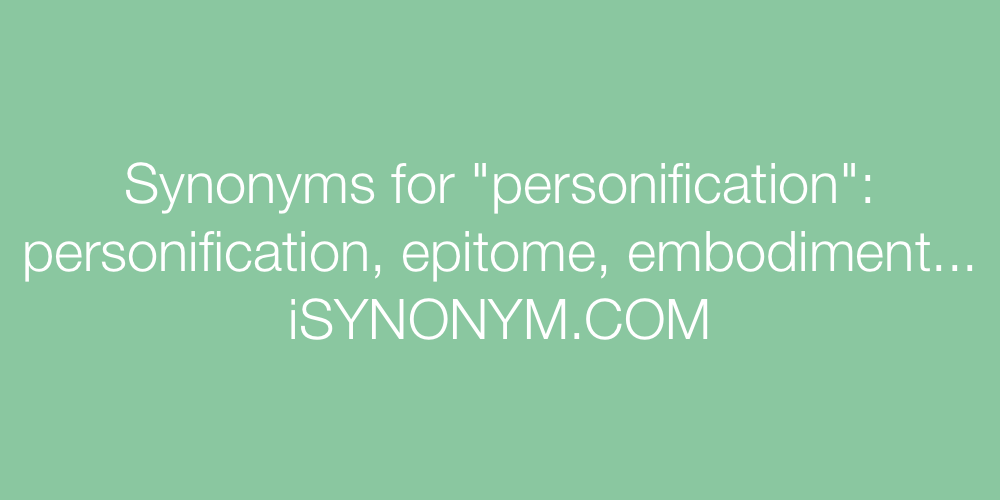 Synonyms personification