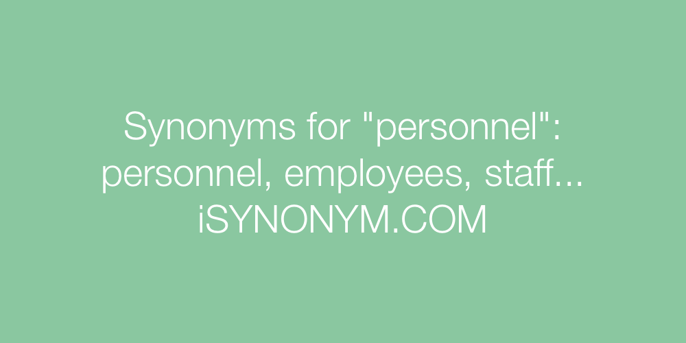Synonyms personnel