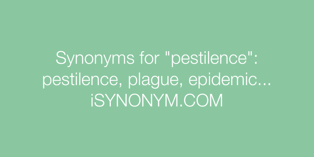 Synonyms pestilence