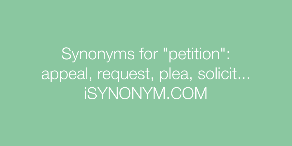 Synonyms petition