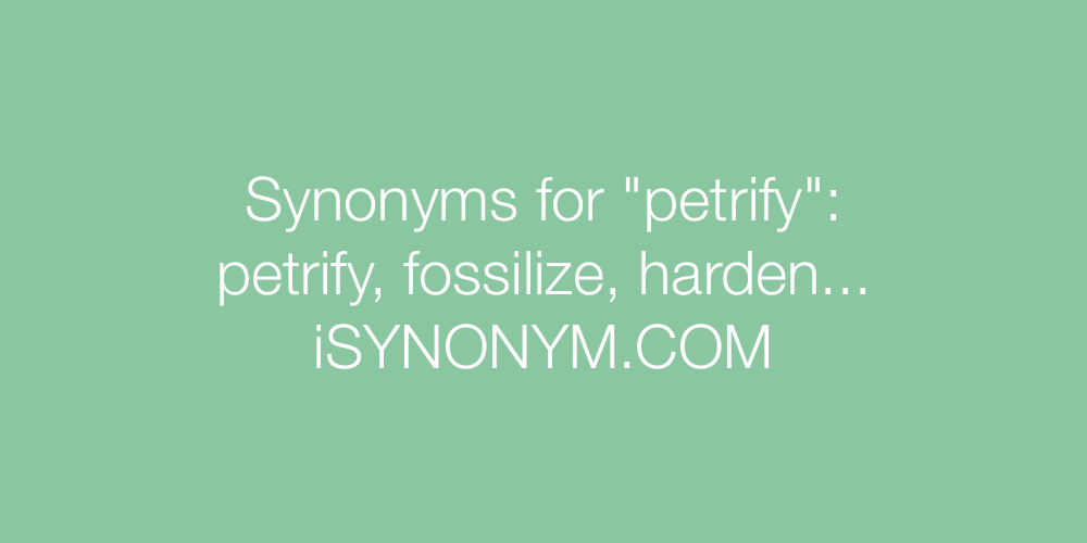 Synonyms petrify