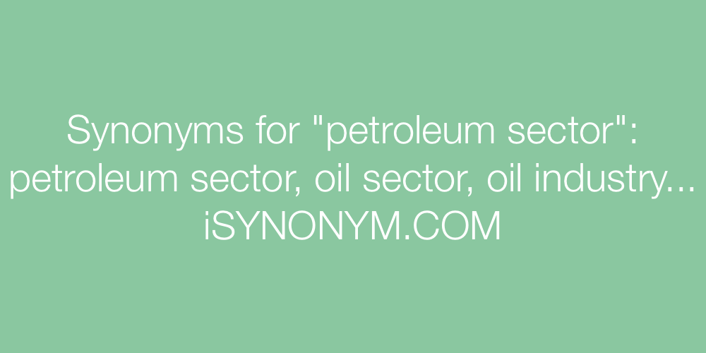 Synonyms petroleum sector