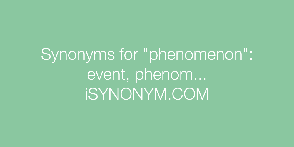 Synonyms phenomenon