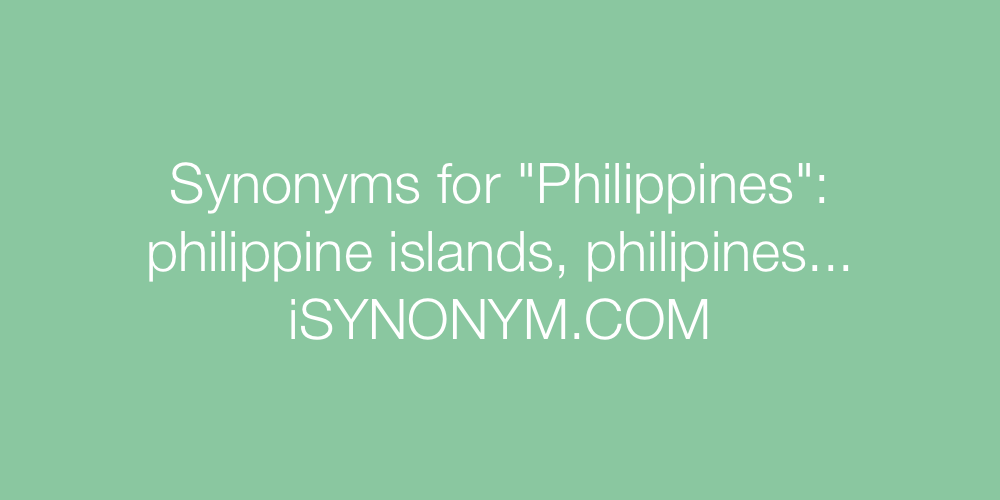 Synonyms Philippines