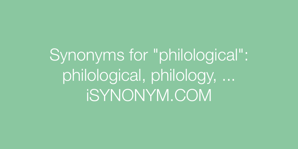 Synonyms philological