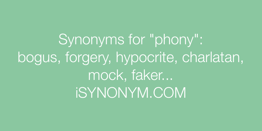 Synonyms phony