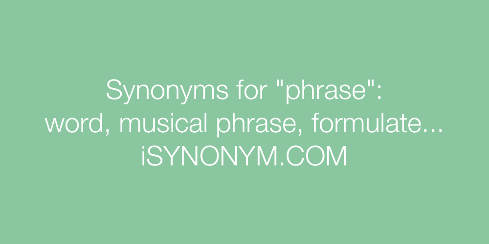 Synonyms phrase