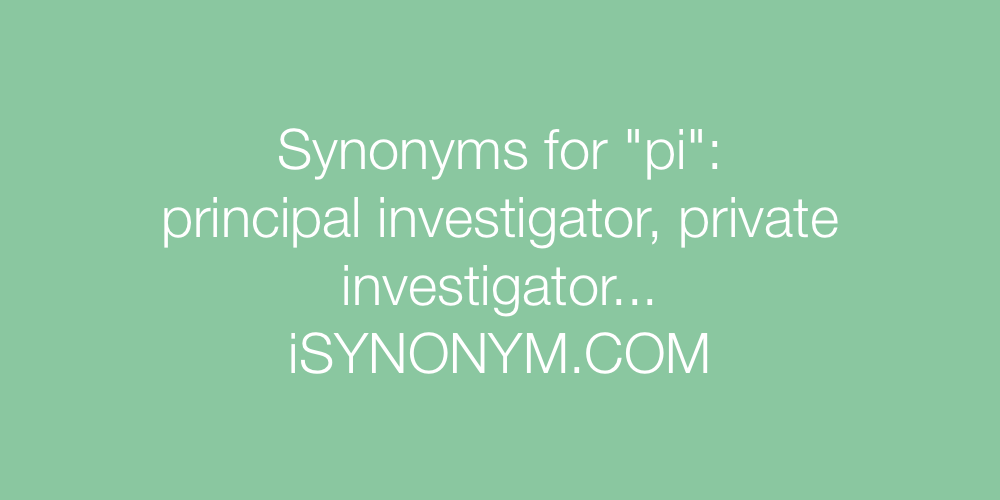 Synonyms pi