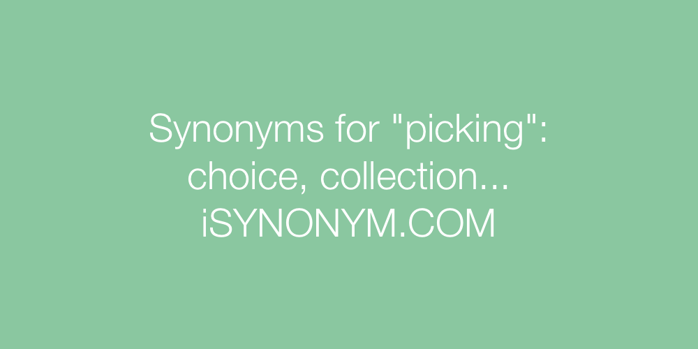 Synonyms picking