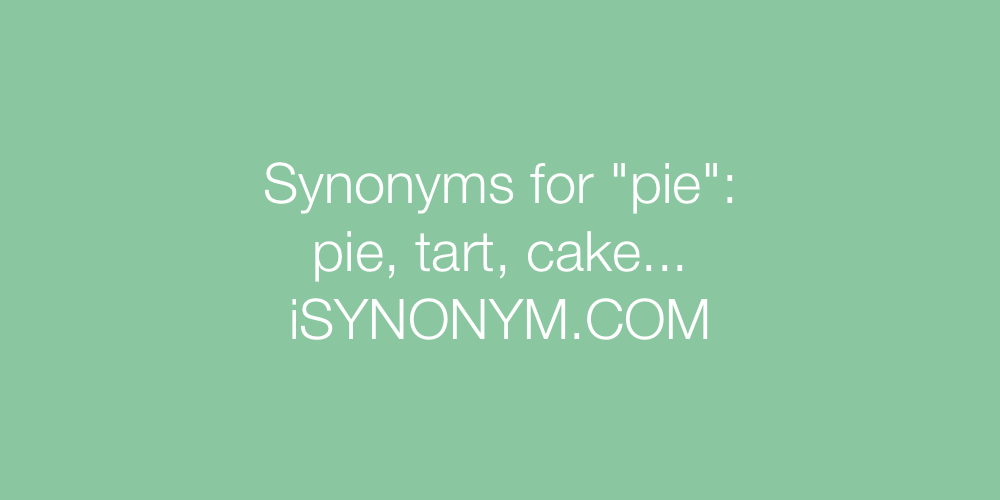 Synonyms pie