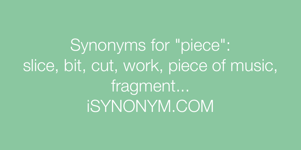 Synonyms piece