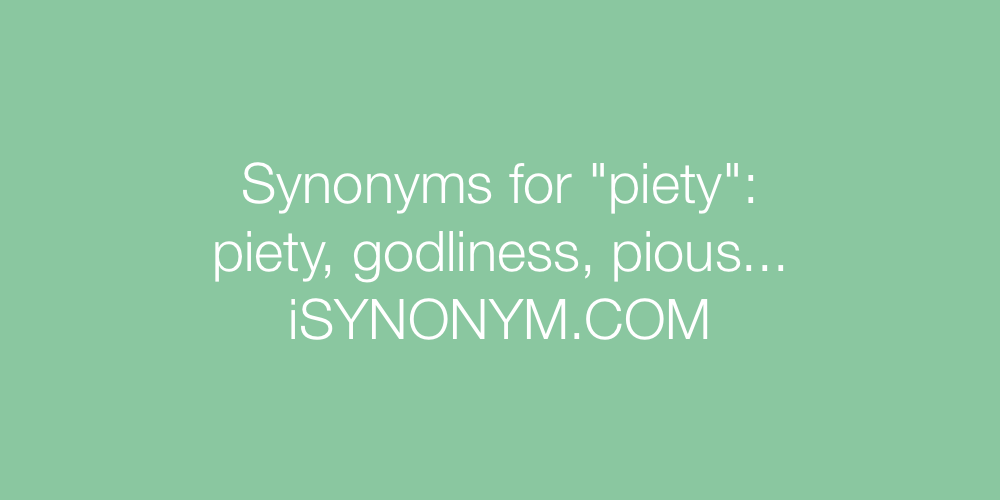 Synonyms piety