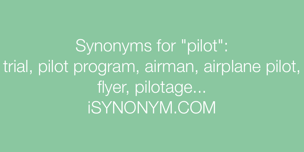 Synonyms pilot