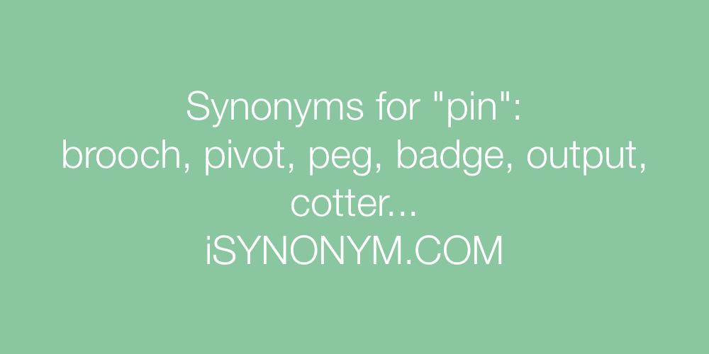 Synonyms pin