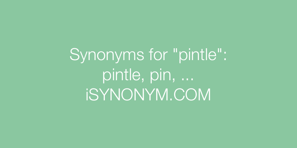 Synonyms pintle