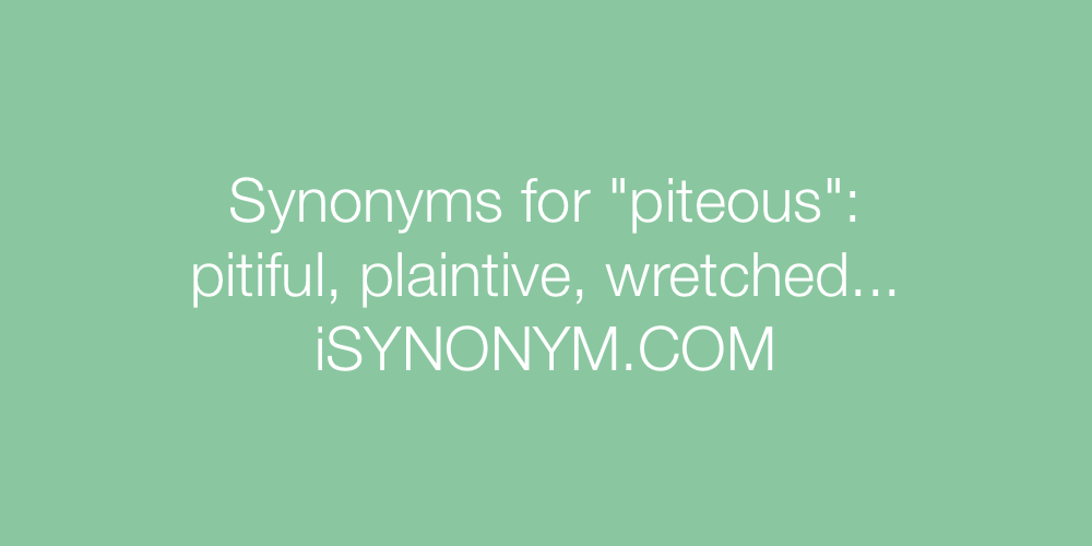 Synonyms piteous