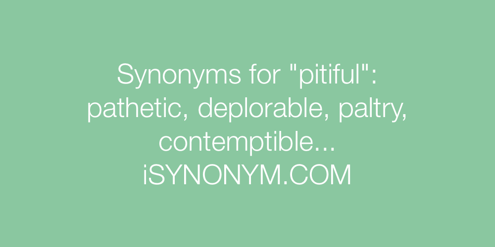 Synonyms pitiful