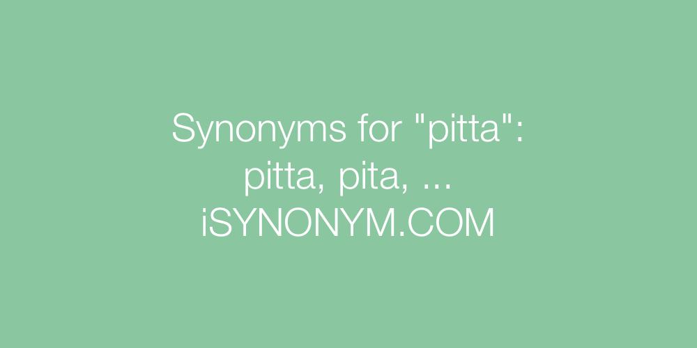 Synonyms pitta