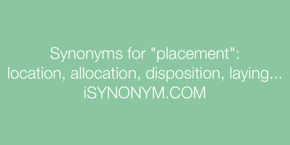 Synonyms placement