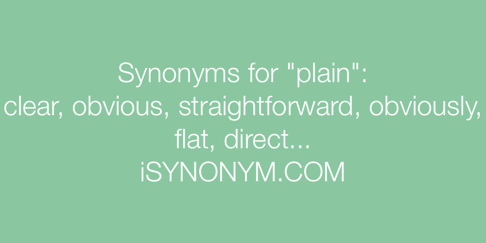 Synonyms plain