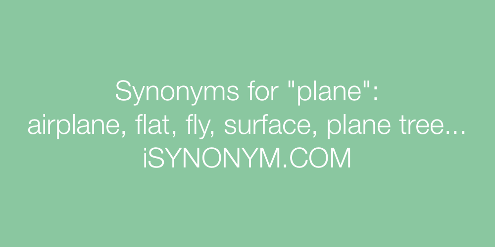Synonyms plane
