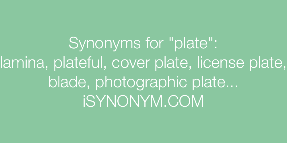 Synonyms plate