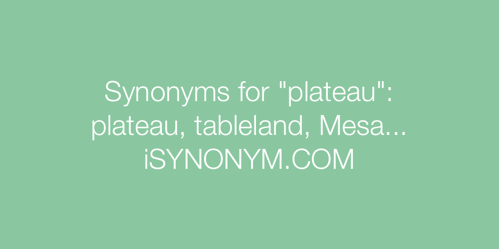 Synonyms plateau