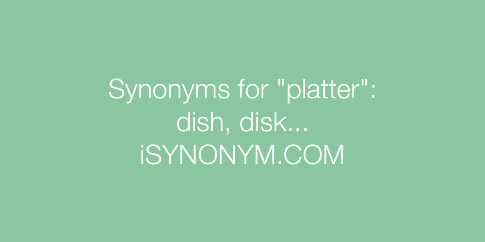 Synonyms platter