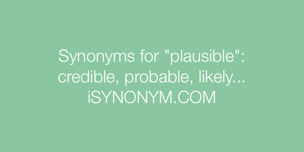 Synonyms plausible