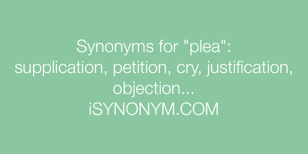 Synonyms plea
