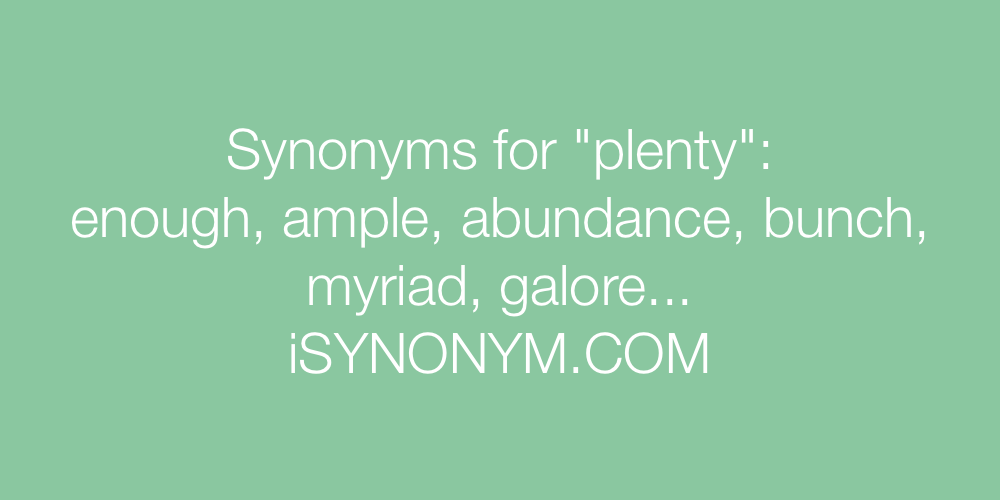 Synonyms plenty