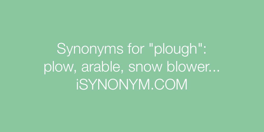 Synonyms plough