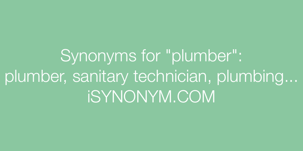 Synonyms plumber