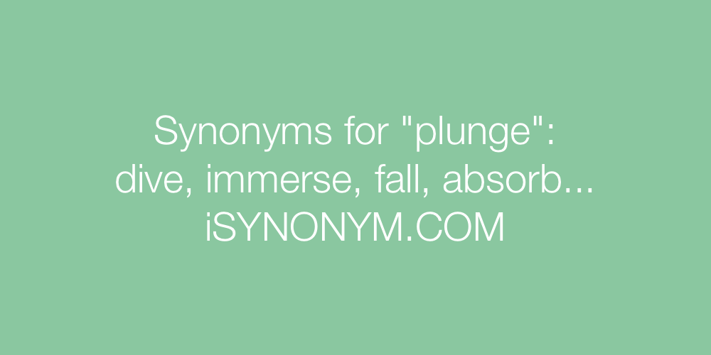 Synonyms plunge