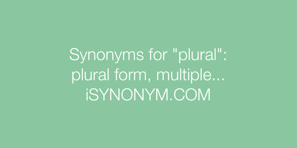Synonyms plural