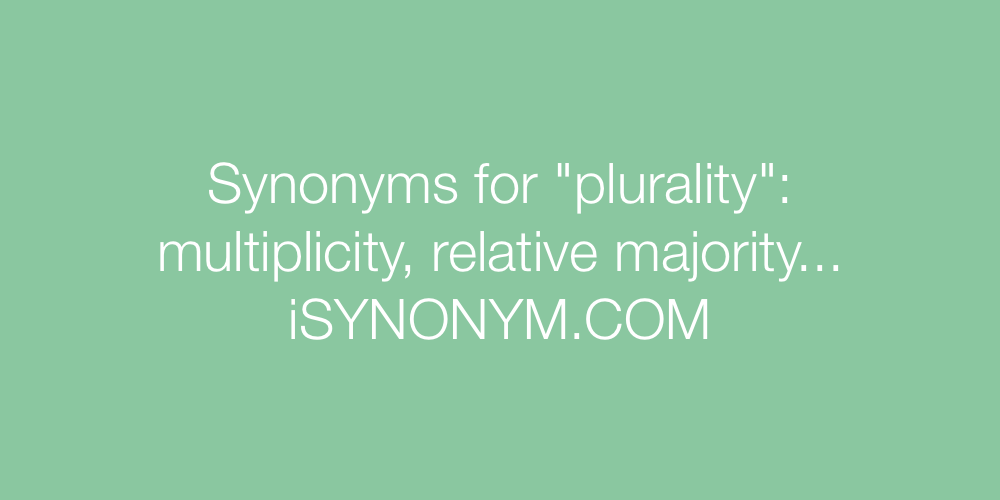 Synonyms plurality