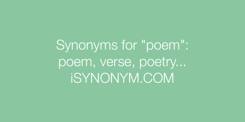 Synonyms poem