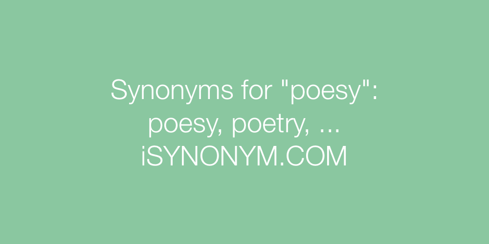 Synonyms poesy