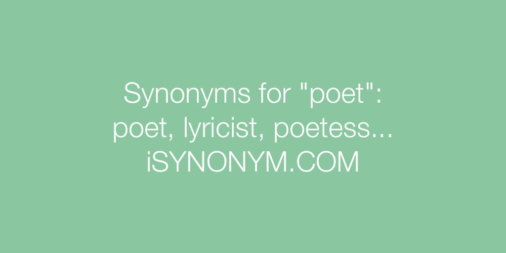 Synonyms poet